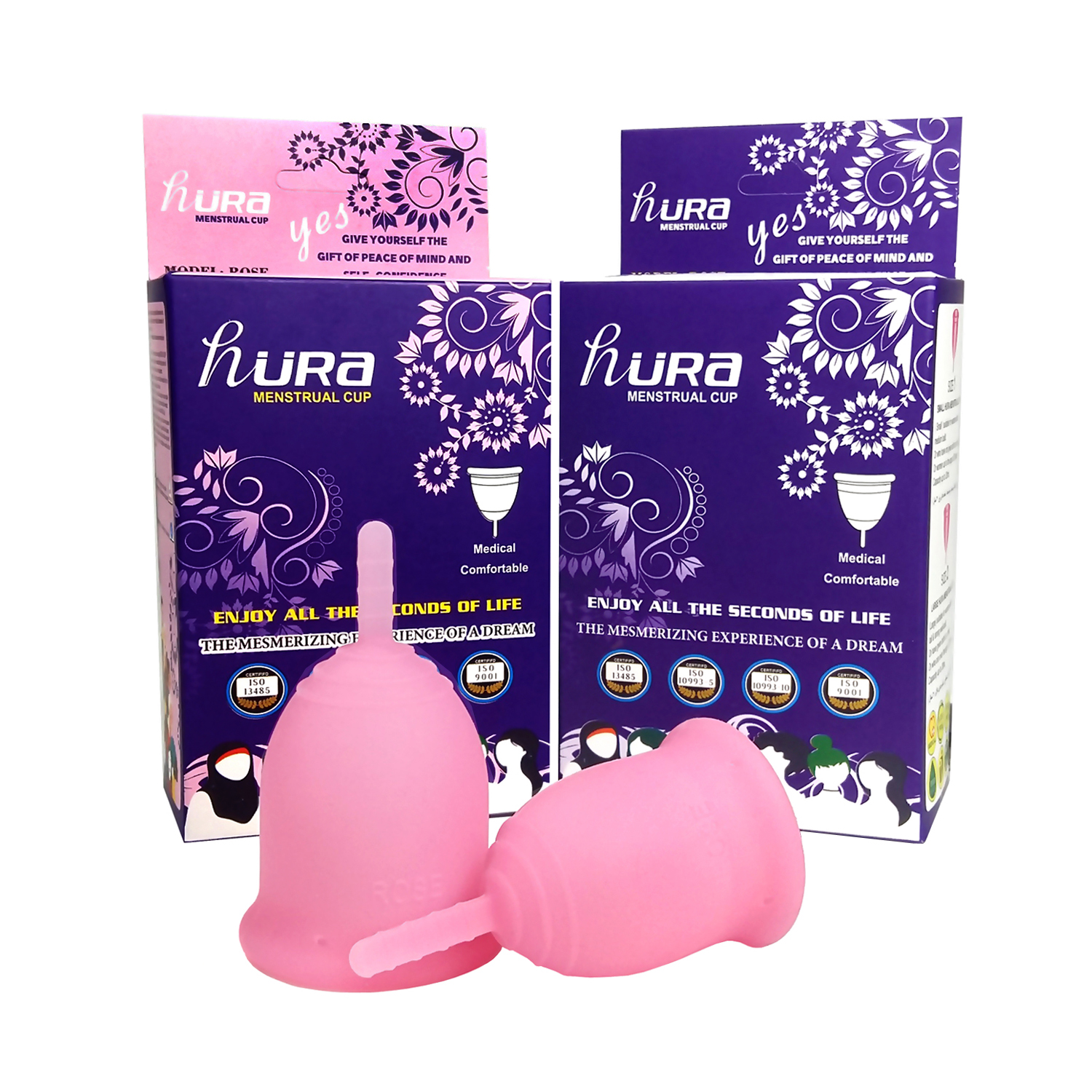 کاپ قاعدگی سایز کوچک و بزرگ مجموعه 2 عددی